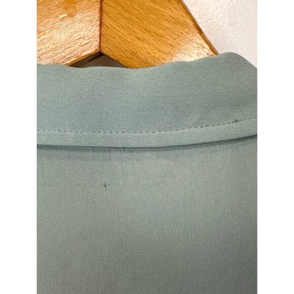 Elie Tahari Sage Green Tunic Blouse Long Sleeve Fall Winter Spring Size Small - Picture 4 of 10